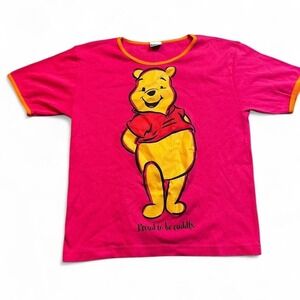 Vintage‎ Winnie the Pooh proud to be cuddly ringer T-shirt size medium